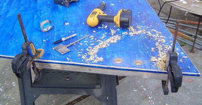 Drilling Handhold Holes